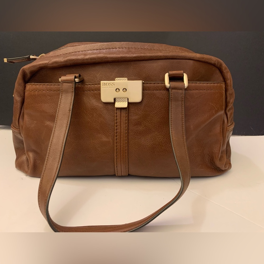 Hugo Boss leather satchel